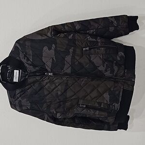 Calvin Klein Mens Jacket Camo Quilted Bomber Jacket Size M